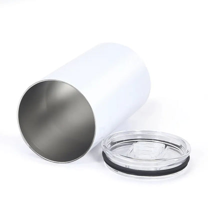 12oz White Straight Skinny Sublimation Low Tumbler