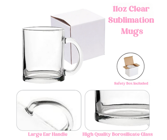 Clear Sublimation Mug 11oz (330ml)