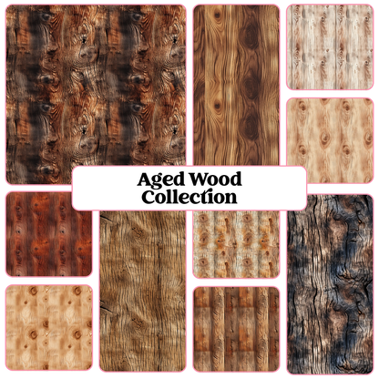 Aged Wood Collection - 12" x 12" Sheet (10 Different Designs)
