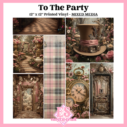To The Party - Mixed Media Vinyl - 12" x 12" Sheet