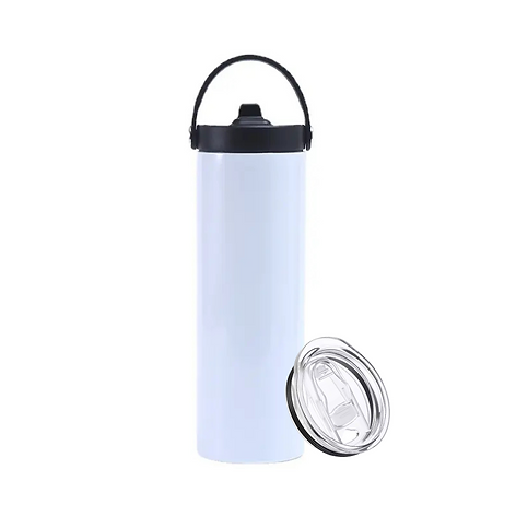 20oz Dual Lid White Sublimation Tumbler