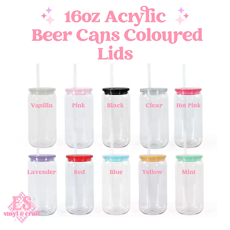 16oz Acrylic Beer Cans