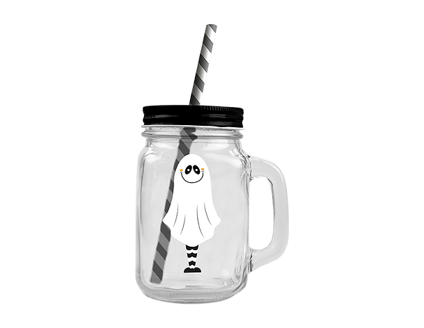 Halloween Mason Jar with Handle