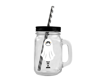 Halloween Mason Jar with Handle