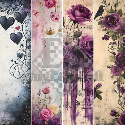 Velvet Enchantment - Line Split - 12" x 12" Sheet