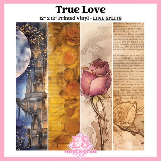True Love - Line Split - 12" x 12" Sheet