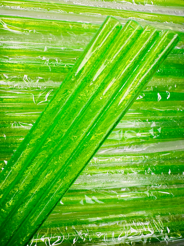 Neon Green Glitter Straw