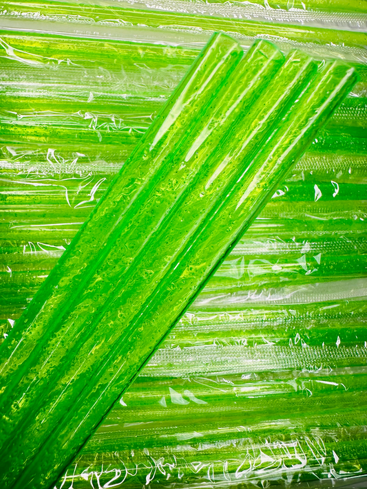 Neon Green Glitter Straw