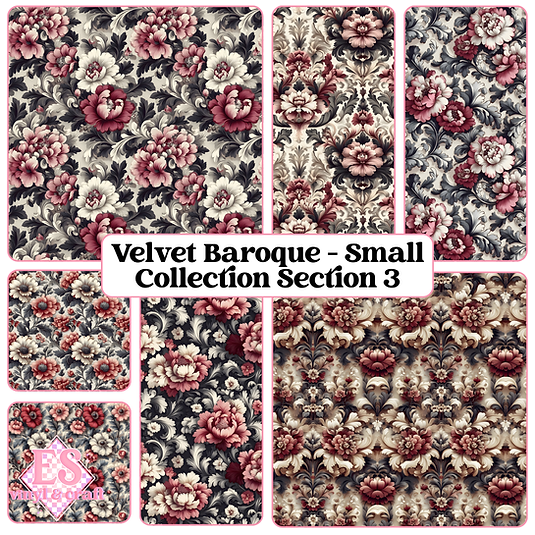 Velvet Baroque Collection SMALL - Section 3 - 12" x 12" Sheet