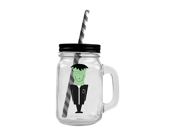 Halloween Mason Jar with Handle