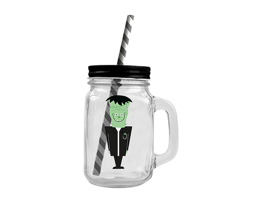 Halloween Mason Jar with Handle