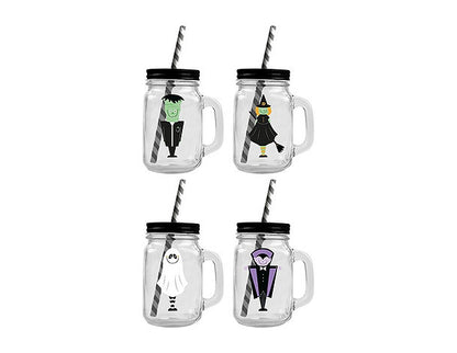 Halloween Mason Jar with Handle