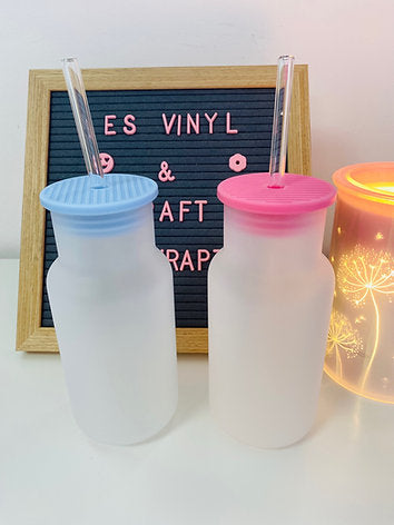Milk Bottle Frosted Glass 550ml Sublimation Ready