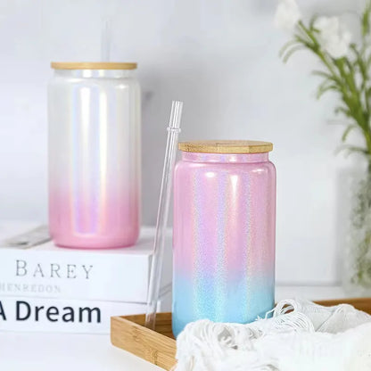 Shimmer Gradient Beer Can Sublimation 16oz