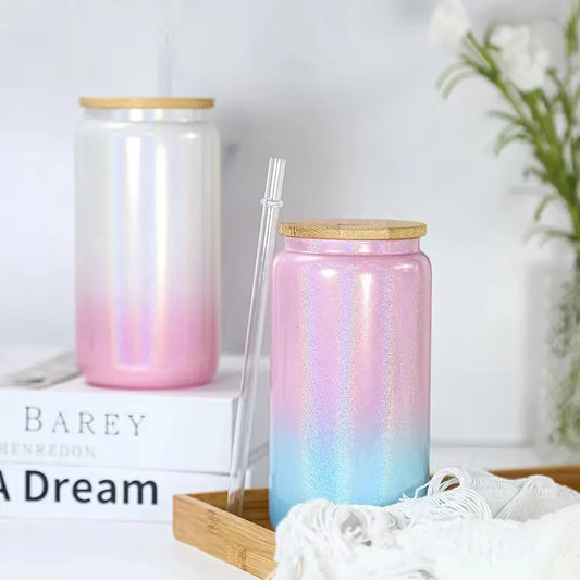 Shimmer Gradient Beer Can Sublimation 16oz