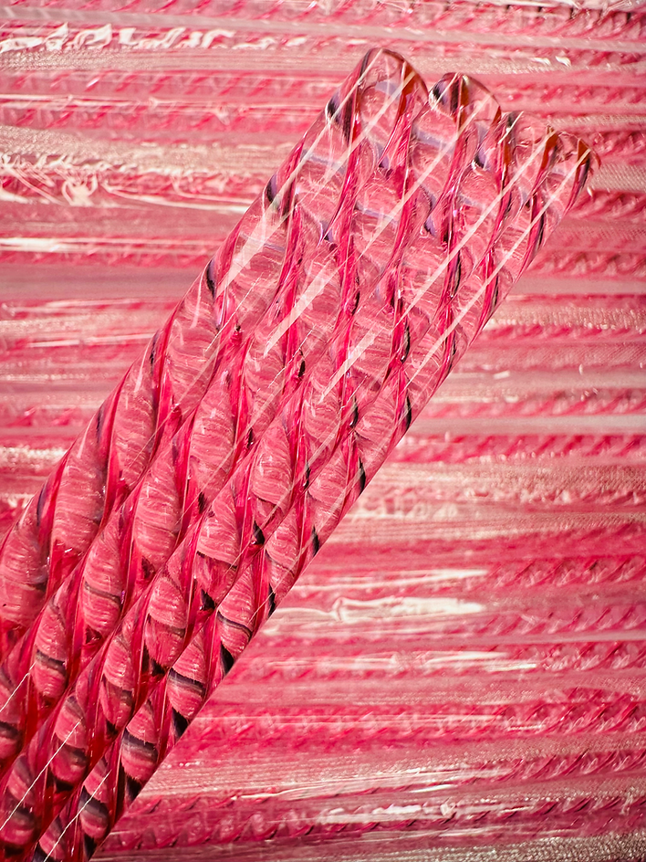 Pink Swirl Straw