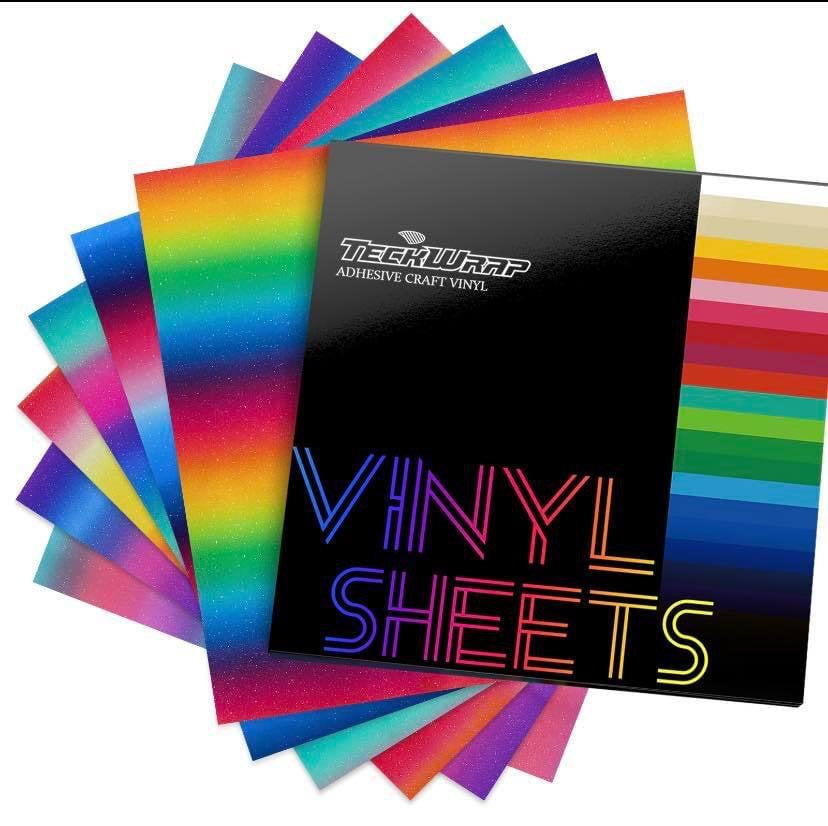 Teckwrap Rainbow Stripes Sheet Pack & Transfer Tape