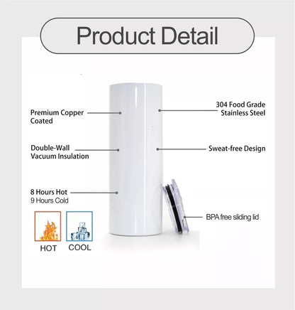 20oz Glow in the Dark Sublimation Tumblers