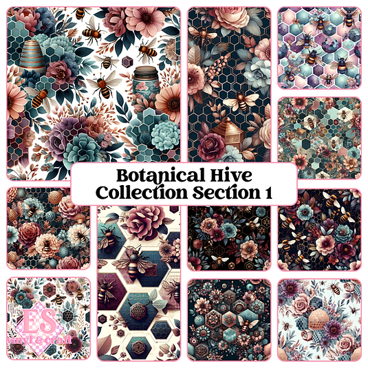 The Botanical Hive Collection - Section 1 - 12" x 12" Sheet