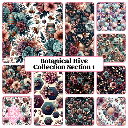 The Botanical Hive Collection - Section 1 - 12" x 12" Sheet