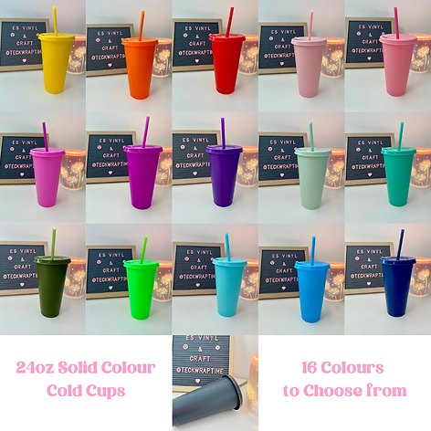 Solid Colour Cold Cup - 24oz