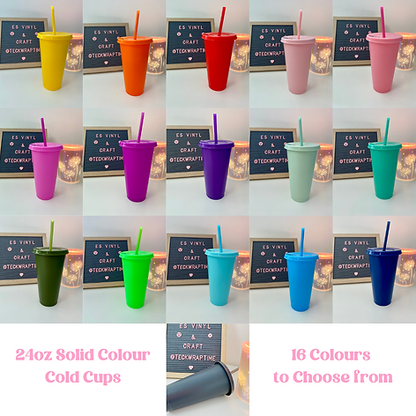 Solid Colour Cold Cup - 24oz