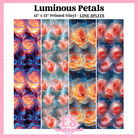 Luminous Petals - Line Split - 12" x 12" Sheet