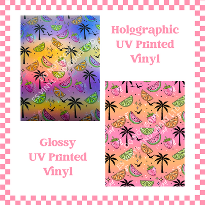 Summer Days (No Wording) - Holographic or Normal Printed Vinyl (A4 or 12" x 12") image 0