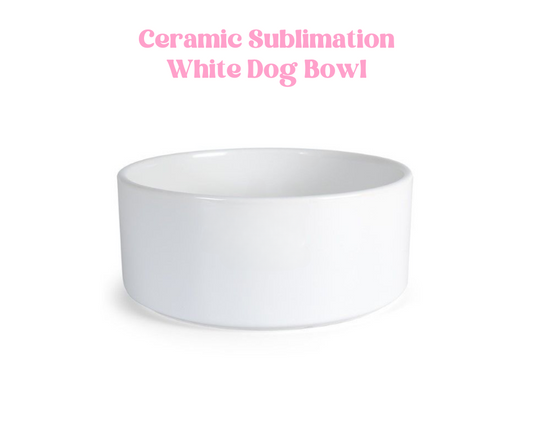 Ceramic Sublimation Dog Bowl - 17.5cm x 7.3cm image 0