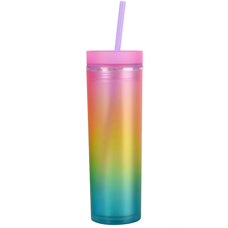 Rainbow Skinny Tumblers Double Wall 16oz image 3