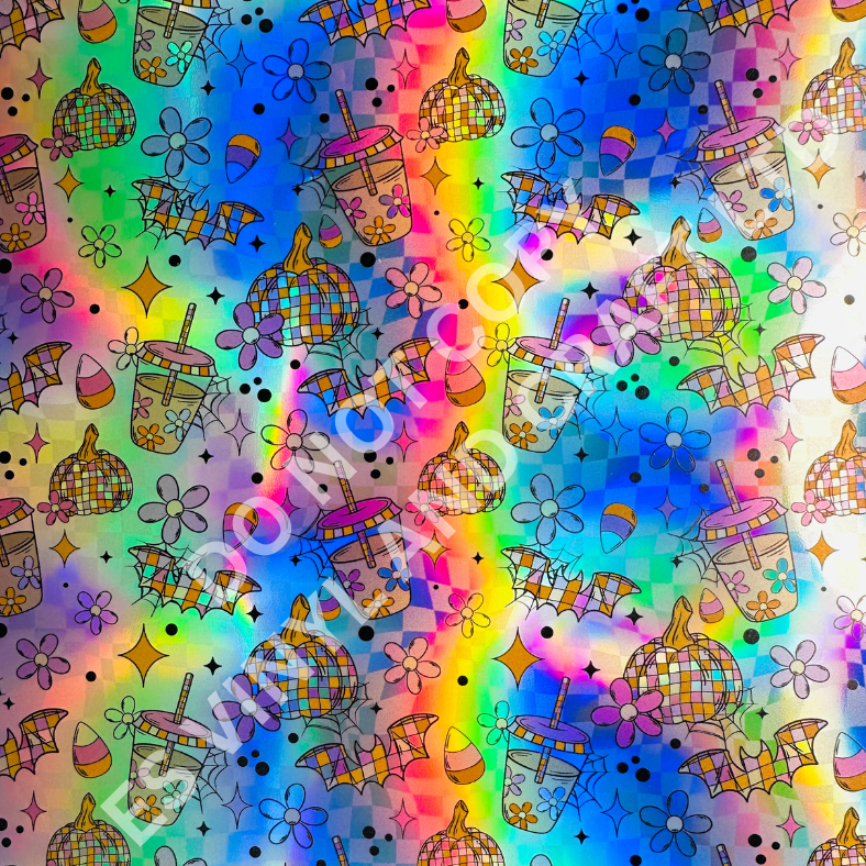 UV Printed Holographic Teckwrap Permanent Vinyl - A4 or 12" x 12" Sheet image 2