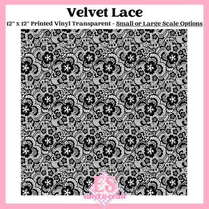 Velvet Lace Transparent - Small or Large Scale Options - 12" x 12" Sheet image 0
