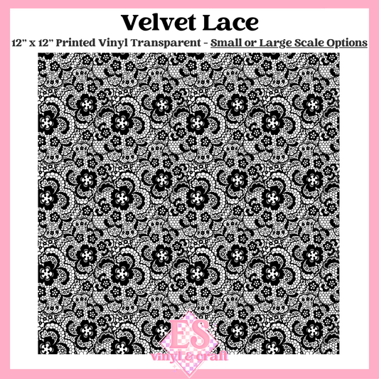 Velvet Lace Transparent - Small or Large Scale Options - 12" x 12" Sheet image 0