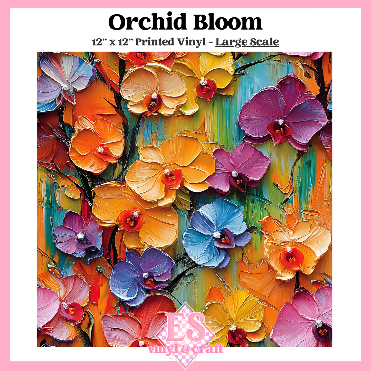Orchid Bloom - Small or Large Scale Options - 12" x 12" Sheet image 2