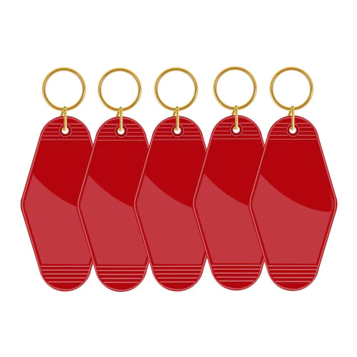 Red - Teckwrap Motel Keychain Blank image 0