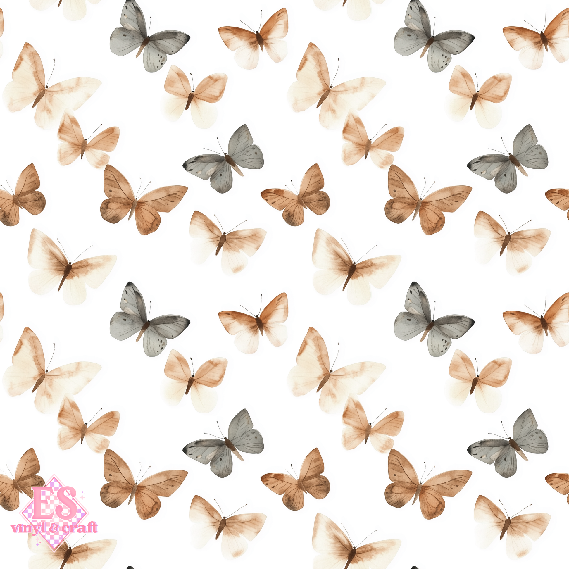 Flutter & Bloom Collection - UV Printed Vinyl 12" x 12" Sheet image 7
