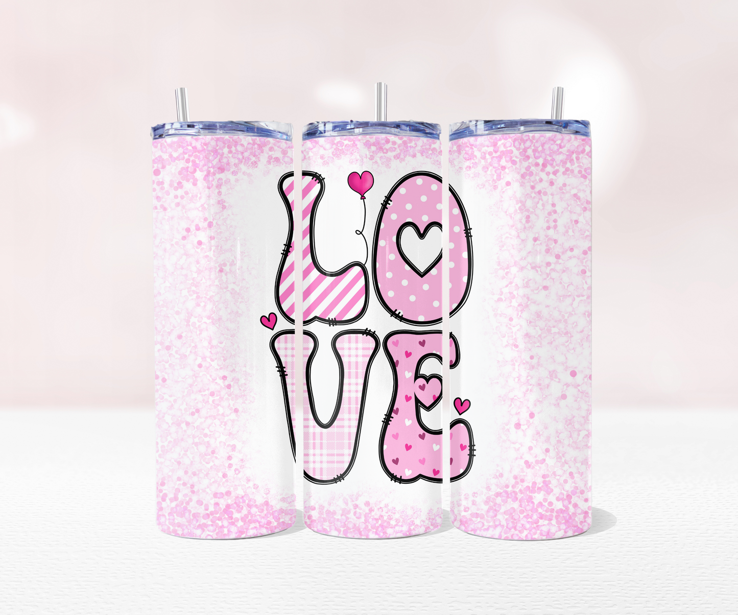 Love - Full 20oz Tumbler Sublimation Ready To Press Wrap image 0