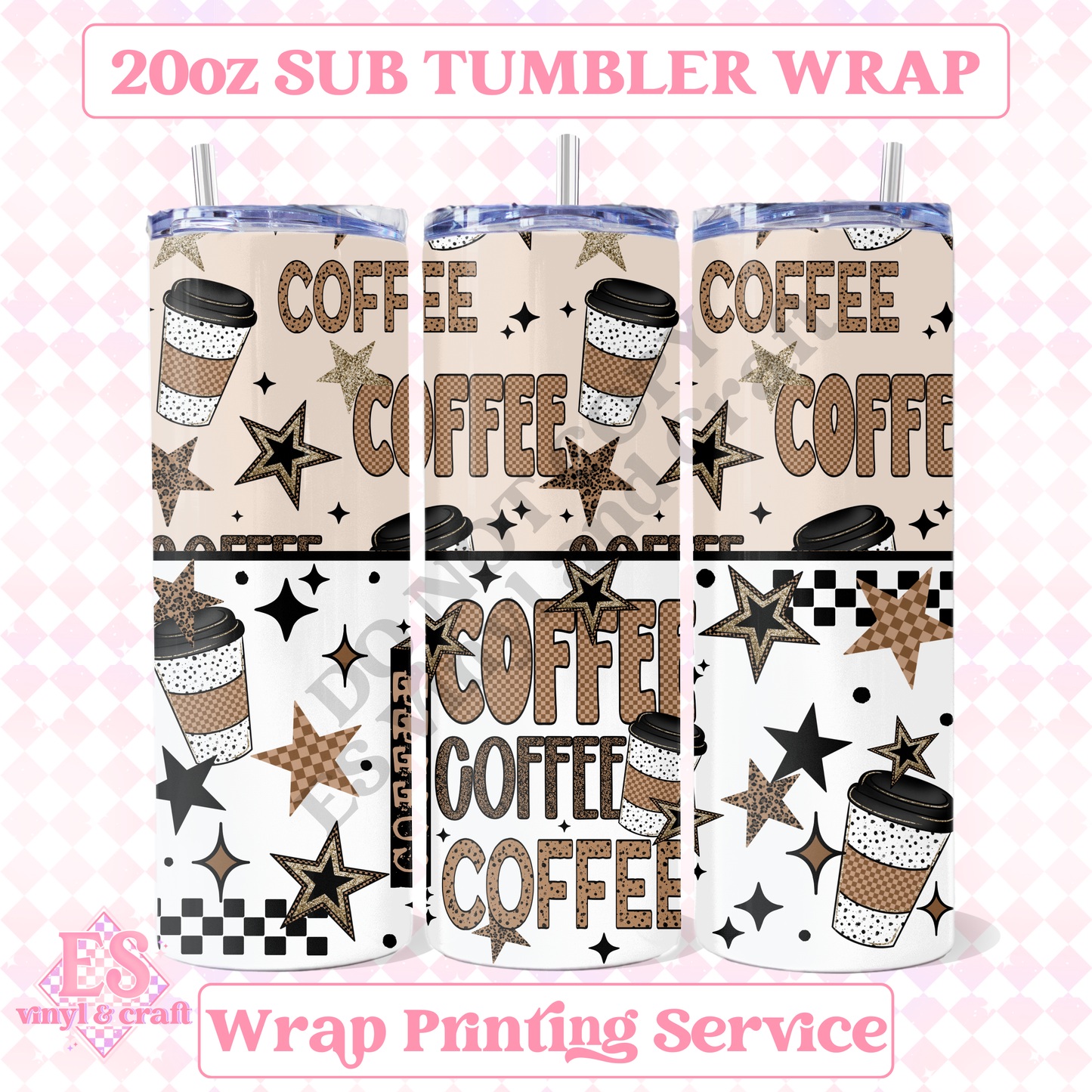 Coffee Hot - Full 20oz Tumbler Sublimation Print image 0