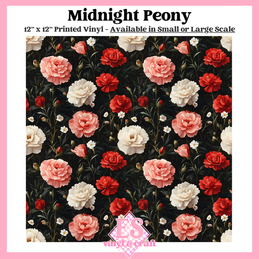 Midnight Peony - Small or Large Scale Options - 12" x 12" Sheet image 0