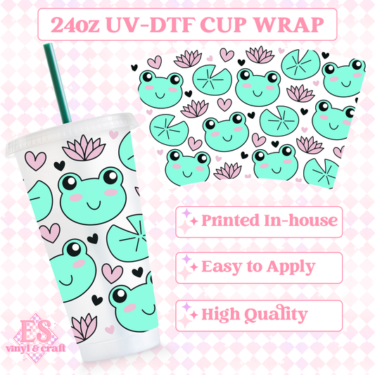 Froggies - UVDTF 24oz Cold Cup Wrap image 0