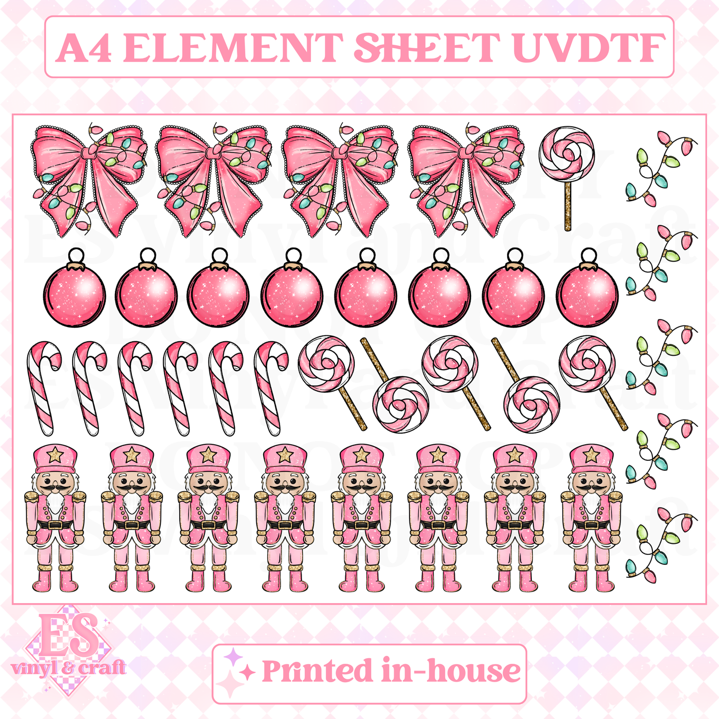 Pink Nutcracker 2 - UVDTF (A4 Sheet) 210mm x 300mm image 0