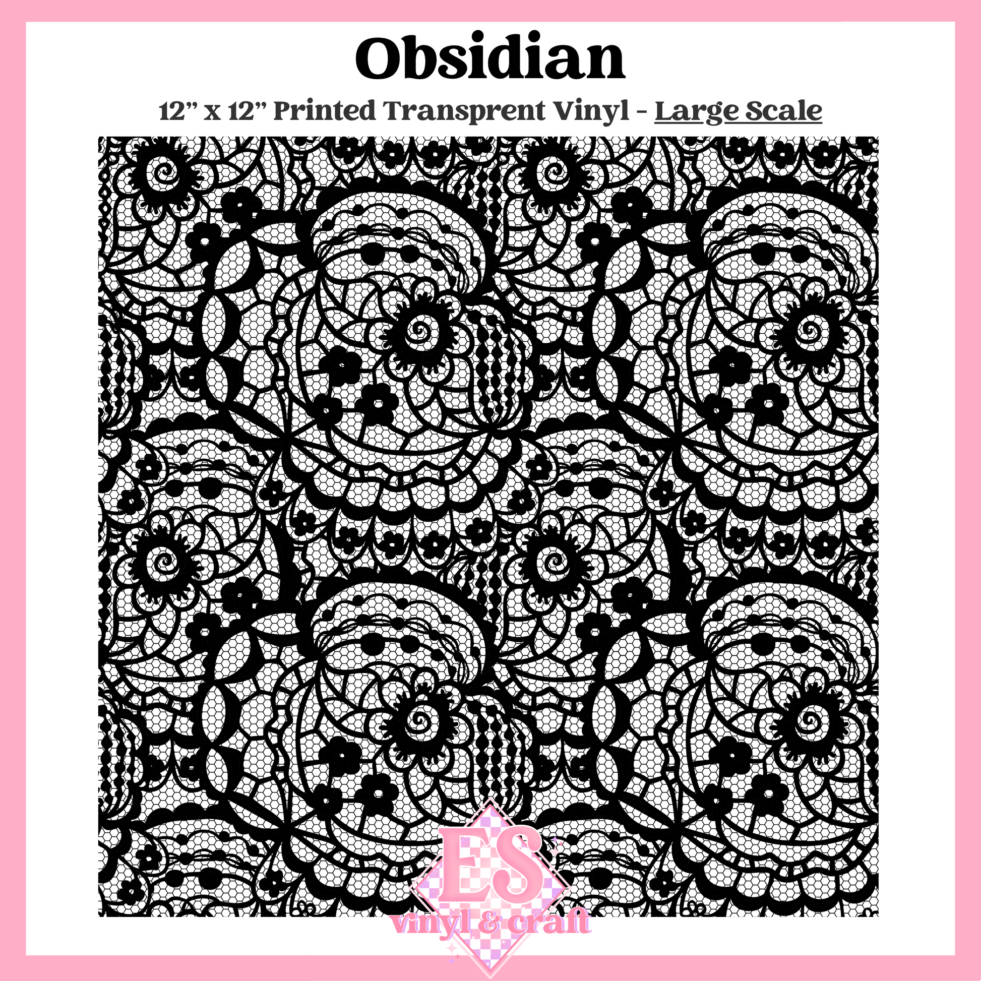 Obsidian Transparent - Small or Large Scale Options - 12" x 12" Sheet image 2