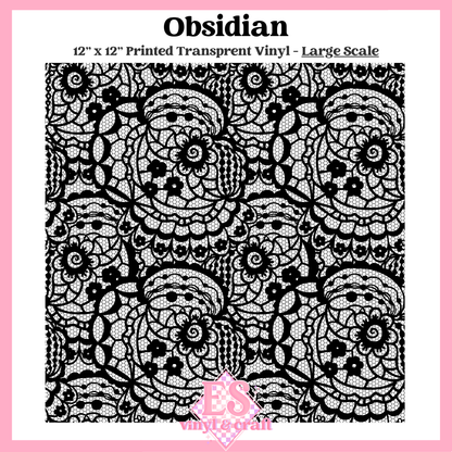 Obsidian Transparent - Small or Large Scale Options - 12" x 12" Sheet image 2