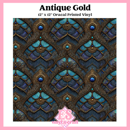 Gemstone Dragon Scale Collection - 12" x 12" Sheet (14 Different De image 1