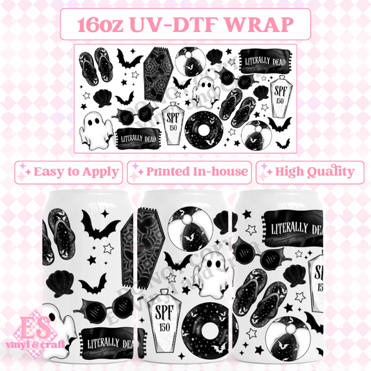 Gothic Summer - 16oz Beer Can / Libbey UV-DTF Transfer image 0