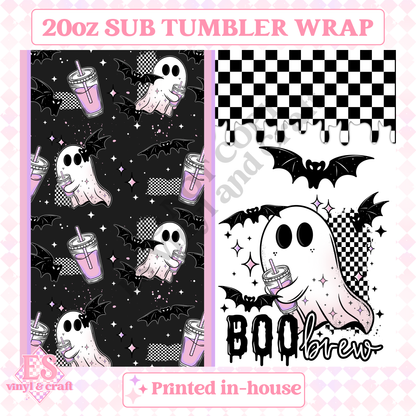 Boo Brew - Full 20oz Tumbler Sublimation Print image 1
