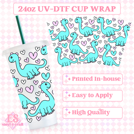 Dino - UVDTF 24oz Cold Cup Wrap image 0