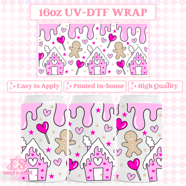 Gingerbread - UVDTF 16oz Libbey Can Wrap image 0