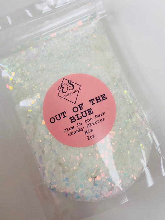 Out of the Blue - Glow in the Dark Chunky Glitter Mix image 0