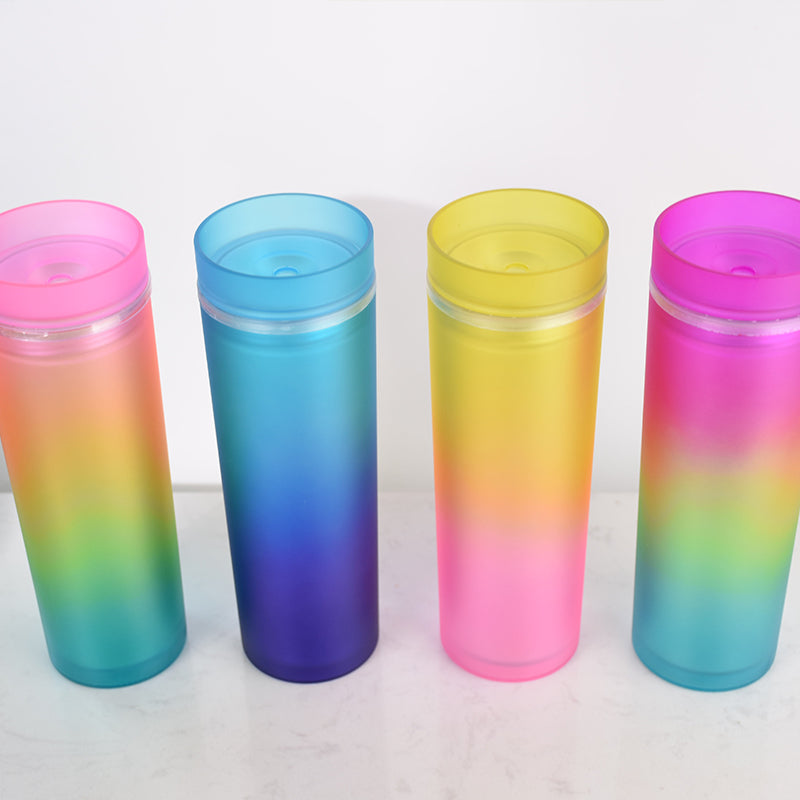 Rainbow Skinny Tumblers Double Wall 16oz image 6